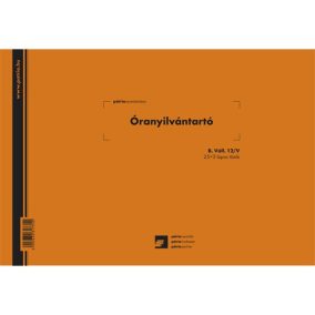 Óra nyilvántartó 25x3 lapos tömb A/4 fekvő