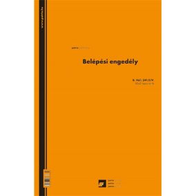 Belépési engedély 50x2 lapos tömb 250x350 mm vegykezelt Belépési engedély 50x2 lapos tömb 250x350 mm vegykezelt