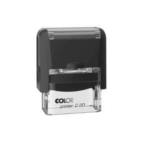 Colop Szövegbélyegző Printer C20 átlátszó ház kék párnával14x38 mm   Colop Szövegbélyegző Printer C20 átlátszó ház kék párnával14x38 mm