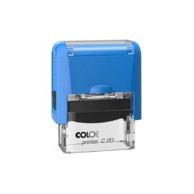 Colop Szövegbélyegző Printer C20 kék átlátszó ház kék párnával 14x38 mm   Colop Szövegbélyegző Printer C20 kék átlátszó ház kék párnával 14x38 mm