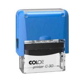 Colop Szövegbélyegző Printer C30 kék átlátszó ház kék párnával 18x47 mm   Colop Szövegbélyegző Printer C30 kék átlátszó ház kék párnával 18x47 mm
