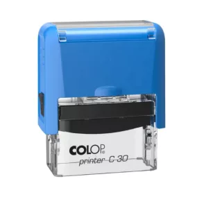   Colop Szövegbélyegző Printer C30 kék átlátszó ház kék párnával 18x47 mm