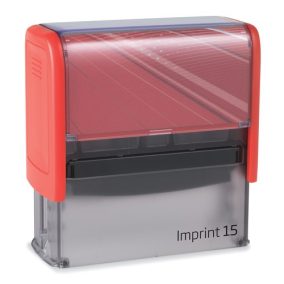 Bélyegzőház Trodat 8915 Imprint 2.0 piros, fekete párnával   Bélyegzőház Trodat 8915 Imprint 2.0 piros, fekete párnával