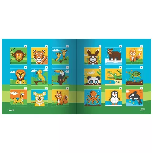 Bélyegző Trodat Pixel Stamp számozott kifestő szett Állatok