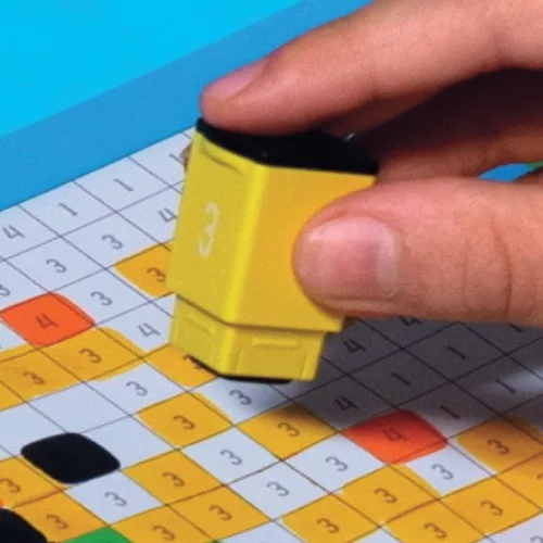 Bélyegző Trodat Pixel Stamp számozott kifestő szett Állatok