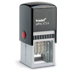 Dátumbélyegző Trodat 4724 fekete, fekete párnával 40x40 mm   Dátumbélyegző Trodat 4724 fekete, fekete párnával 40x40 mm