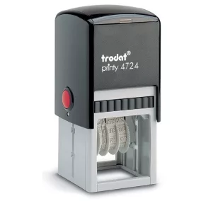   Dátumbélyegző Trodat 4724 fekete, fekete párnával 40x40 mm