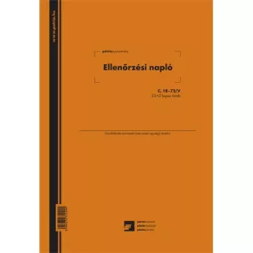 Ellenőrzési napló 25x3 lapos tömb A/4 álló