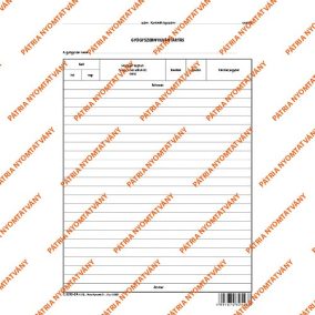 Gyógyszernyilvántartás szabadlap A/4 álló Gyógyszernyilvántartás szabadlap A/4 álló