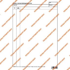   Betétlap a gyermek tüdőbeteg kórlapjához szabadlap A/4 álló