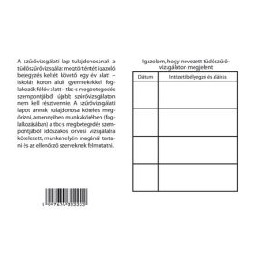 Szűrővizsgálati lap A/6 fekvő Szűrővizsgálati lap A/6 fekvő