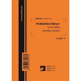 Védőoltási könyv 14 év feletti személy részére 8 lapos füzet   Védőoltási könyv 14 év feletti személy részére 8 lapos füzet