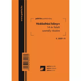   Védőoltási könyv 14 év feletti személy részére 8 lapos füzet