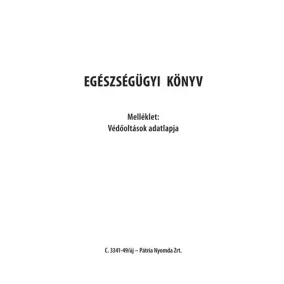 Egészségügyi könyv 123x170 mm 14 év alatti gyermekeknek