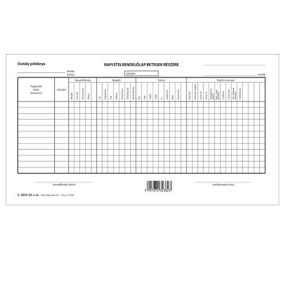 Napi étrend szabadlap 275x145 mm