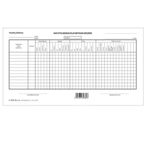 Napi étrend szabadlap 275x145 mm