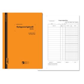 Gyógyszerigénylés 50x3 lapos tömb A/4 álló