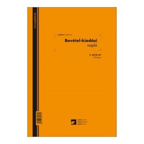 Bevétel-kiadás napló 20 lapos füzet A/4 álló