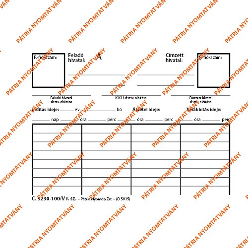 Kézbesítő tömb 50x3 lapos