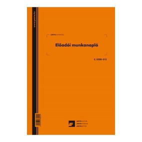 Előadói munkanapló 20 lapos füzet A/4 álló Előadói munkanapló 20 lapos füzet A/4 álló