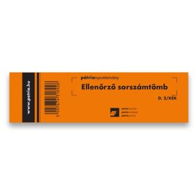 Ellenőrző sorszámtömb 100 lapos 146x40 mm kék Ellenőrző sorszámtömb 100 lapos 146x40 mm kék