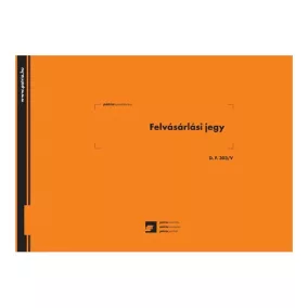   Felvásárlási jegy (mezőgazdasági termékfelvásárlás/szolgáltatás igénybevétel bizonylata) 50x3 lapos tömb 295x203 mm