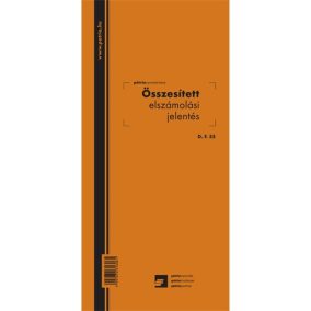  Összesített elszámolási jelentés 150 lapos tömb 140x295 mm
