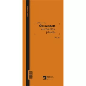   Összesített elszámolási jelentés 150 lapos tömb 140x295 mm