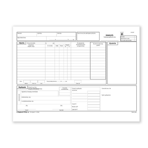 Fuvarlevél 50x3 lapos tömb A/4 fekvő