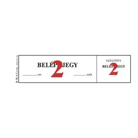 2.sz.belépőjegy 100 lapos tömb 148x40 mm 2.sz.belépőjegy 100 lapos tömb 148x40 mm