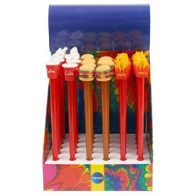   Golyóstoll Centrum Hamburger, Sültkrumpli, Cola 0,7 mm kék vegyes eldobható