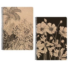 Jegyzetfüzet Clairefontaine Le Cerisier Blanc A/4, spirálos, 74 lapos, vonalas, vegyes minta   Jegyzetfüzet Clairefontaine Le Cerisier Blanc A/4, spirálos, 74 lapos, vonalas, vegyes minta