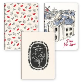   Jegyzetfüzet Clairefontaine Moulin Rouge A/5, 32 lapos, vonalas, vegyes minta