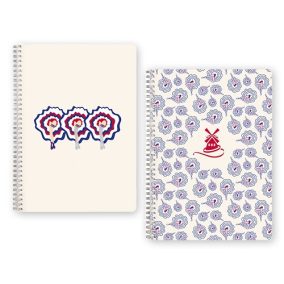   Jegyzetfüzet Clairefontaine Moulin Rouge A/4, spirálos, 74 lapos, vonalas, vegyes minta