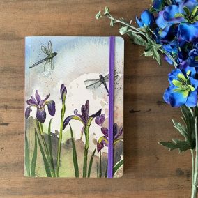   Füzet Alex Clark, vonalas, 21x15cm, 160 oldal, gumis, szitakötők