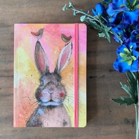   Füzet Alex Clark, vonalas, 21x15cm, 160 oldal, gumis, Hannah nyuszi