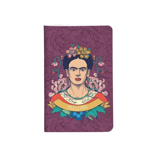 Jegyzetfüzet Clairefontaine Frida Kahlo 7,5x12 cm, 24 lapos, sima, vegyes minta