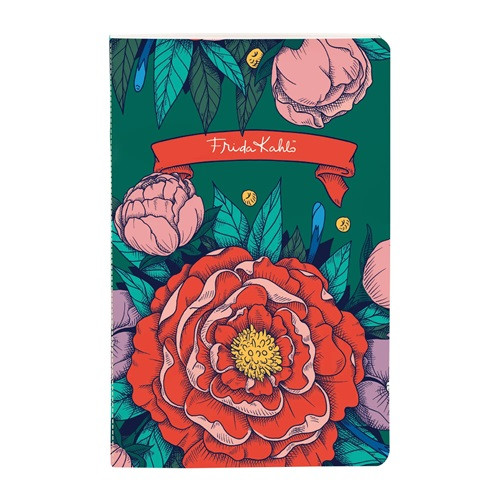 Jegyzetfüzet Clairefontaine Frida Kahlo 9x14 cm, 48 lapos, vonalas, vegyes minta