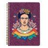Jegyzetfüzet Clairefontaine Frida Kahlo A/5, spirálos, 74 lapos, vonalas, vegyes minta