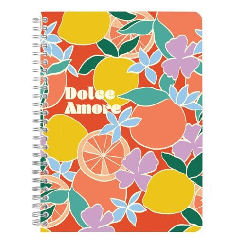 Jegyzetfüzet Clairefontaine Dolce Amore A/5, spirálos, 74 lapos, vonalas, vegyes minta
