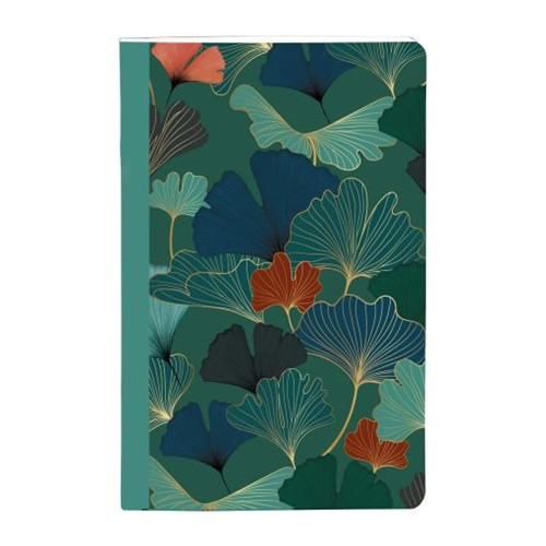 Jegyzetfüzet Clairefontaine Gaia kék 9x14 cm, 48 lapos, vonalas, vegyes minta