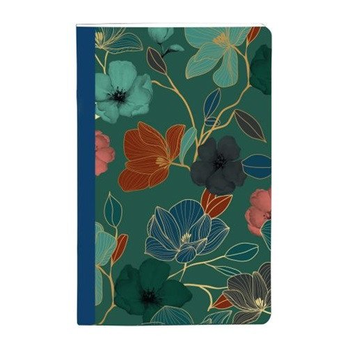 Jegyzetfüzet Clairefontaine Gaia kék 9x14 cm, 48 lapos, vonalas, vegyes minta