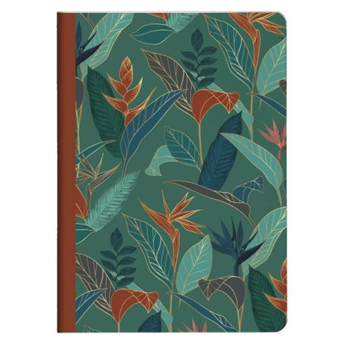 Jegyzetfüzet Clairefontaine Gaia kék, A/5, 14,8x21 cm, 48 lapos, vonalas, vegyes minta