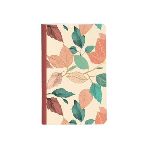 Jegyzetfüzet Clairefontaine Gaia bézs 7,5x12 cm, 24 lapos, vonalas, vegyes minta