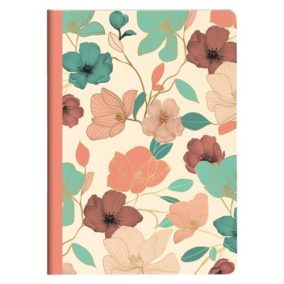 Jegyzetfüzet Clairefontaine Gaia bézs, A/5, 14,8x21 cm, 48 lapos, vonalas, vegyes minta   Jegyzetfüzet Clairefontaine Gaia bézs, A/5, 14,8x21 cm, 48 lapos, vonalas, vegyes minta