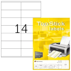   Etikett címke Topstick 105x41 mm szegéllyel 100 ív 1400 db/doboz