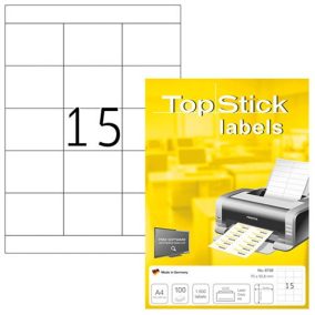 Etikett címke Topstick 70x50.8 mm szegéllyel 100 ív 1500 db/doboz   Etikett címke Topstick 70x50.8 mm szegéllyel 100 ív 1500 db/doboz