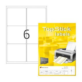 Etikett címke Topstick 99.1x93.1 mm szegéllyel 100 ív 600 db/doboz   Etikett címke Topstick 99.1x93.1 mm szegéllyel 100 ív 600 db/doboz