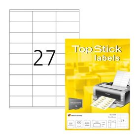 Etikett címke Topstick 70x32 mm szegéllyel 100 ív 2700 db/doboz   Etikett címke Topstick 70x32 mm szegéllyel 100 ív 2700 db/doboz