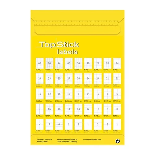Etikett címke Topstick 70x32 mm szegéllyel 100 ív 2700 db/doboz